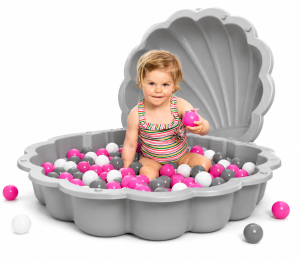 Paradiso piaskownica basenik muszla 2w1 - zestaw 2 sztuki shell + GRATIS piłeczki 100 szt.
