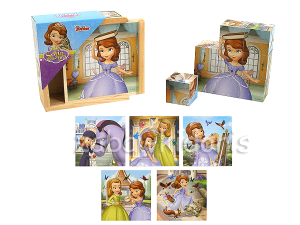 Disney drewniane klocki puzzle obrazkowe układanka