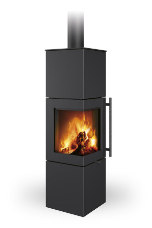 Piecyk akumulacyjny na drewno Romotop ESQUINA H Metal 7,5 kW