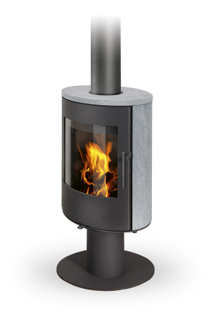Piecyk akumulacyjny na drewno Romotop EVORA T Kamień 6,6 kW