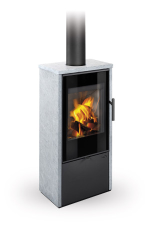 Piecyk akumulacyjny na drewno Romotop LAREDO F Kamień 6,6 kW