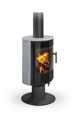 Piecyk akumulacyjny na drewno Romotop LAREDO T Kamień 6,5 kW