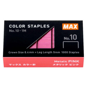 Zszywki MAX - Color Staples - różowe