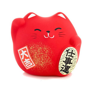Maneki Neko kotek Feng Shui - Praca 5,5 cm
