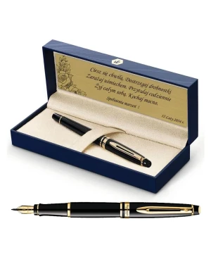 Zestaw Pióro Waterman Expert czarne GT z grawerem