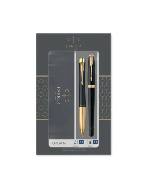 Długopis Urban + Pióro Urban Parker Czarne GT (2093381)