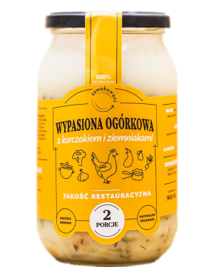 Wypasiona ogórkowa z kurczakiem i ziemniakami 540 ml = 1 porcja