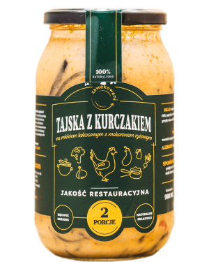 Zupa tajska z kurczakiem, papryką i makaronem ryżowym 540 ml = 1 porcja