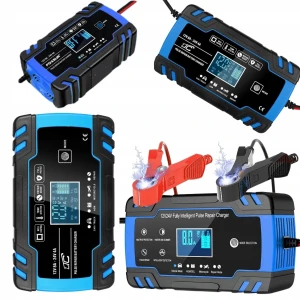 Prostownik do akumulatorów Start-Stop 12 V 24 V 8 A 4 A z wyświetlaczem LCD