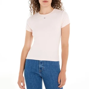 T shirt Tommy Jeans essential cot Femme Rose XS