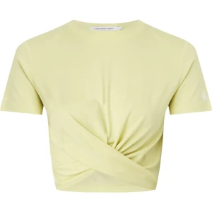 T shirt Calvin Klein Twisted cropped Femme Jaune S