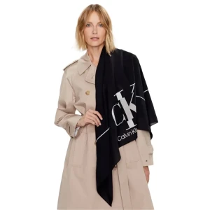 Foulard Calvin Klein Signature Femme Noir Taille unique