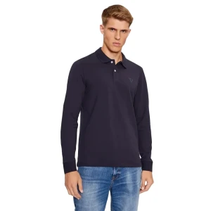 Polo Guess Classic triangle Homme Bleu S
