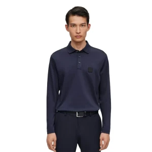 Polo Boss patch Homme Bleu S