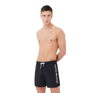 Giorgio Armani Maillot de bain Emporio Armani Logo brodé Homme Noir S