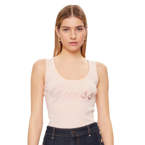 Débardeur Guess strass Femme Rose S