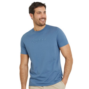 T shirt Guess Pima Homme Bleu M