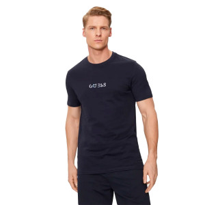 T shirt Guess Classic Homme Bleu XS