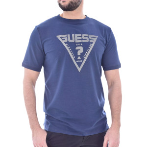 T shirt Guess Active Homme Bleu XS