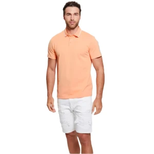Polo Guess stripe G Homme Orange XS