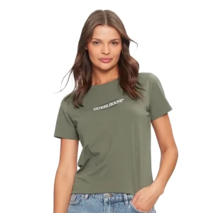 T shirt Guess American Femme Kaki M