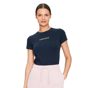 T shirt Guess Print G Femme Bleu XS