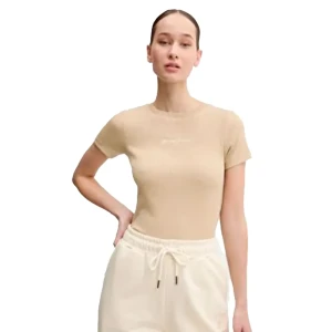 T shirt Guess G force Femme Beige XS