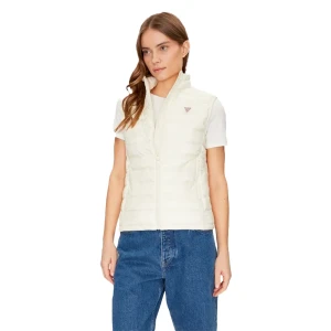 Doudoune sans manche Guess Mini triangle Femme Blanc XS