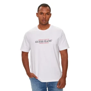 T shirt Guess original american Homme Blanc XS
