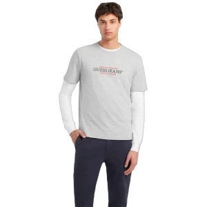 T shirt Guess original american Homme Gris XL