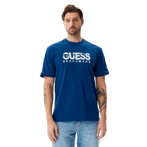 T shirt Guess Beachwear active Homme Bleu M