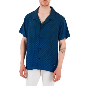 Chemise Hugo florale Homme Bleu M