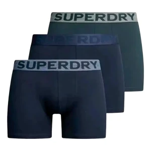 Boxer Superdry Pack x3 essential Homme Bleu S