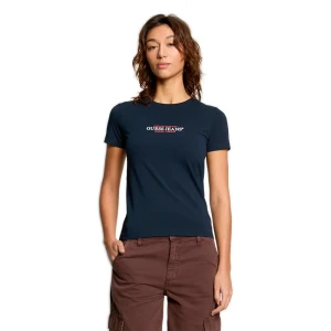T shirt Guess American tradition Femme Bleu M