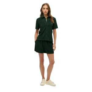 Short Superdry Country Club Femme Vert XS