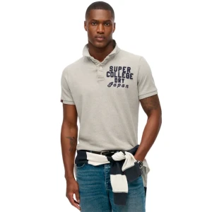 Polo Superdry Vintage Athletic Homme Gris S