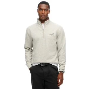 Sweat Superdry Essential Henley Homme Gris L
