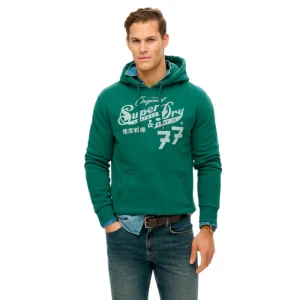 Sweat Superdry Script Homme Vert M