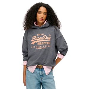 Sweat Superdry Vintage Femme Gris M