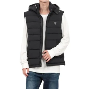 Doudoune sans manche Guess G triangle Homme Noir XS