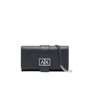 Giorgio Armani Portefeuille Armani Exchange Signature Femme Noir Taille unique