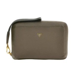 Trousse Guess Modena Saffiano Homme Marron Taille unique