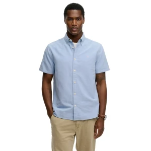 Chemise Superdry Preppy Oxford Homme Bleu L