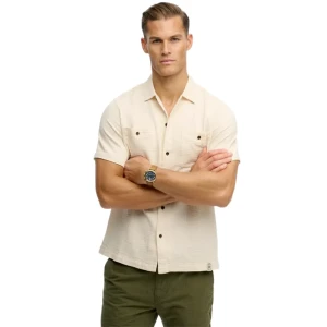 Chemise Superdry Merchant Homme Beige XXL