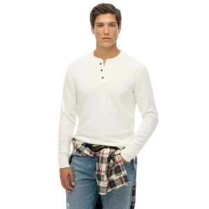 T shirt Superdry Merchant Grandad Homme Blanc L