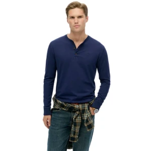 T shirt Superdry Essential Grandad Homme Bleu S