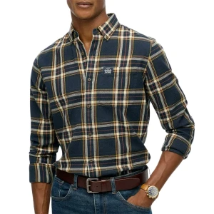 Chemise Superdry Michigan Homme Bleu L