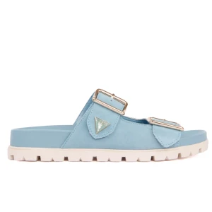 Claquette Guess Fasten Femme Bleu 38