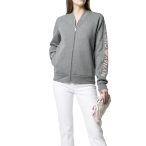 Giorgio Armani Sweat Emporio Armani Pink logo Femme Gris XS