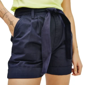 Short Tommy Jeans Mom belted Femme Bleu 26